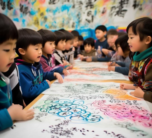 一年级五班硬笔书画纸探秘，文化传承中的童年绘梦之旅