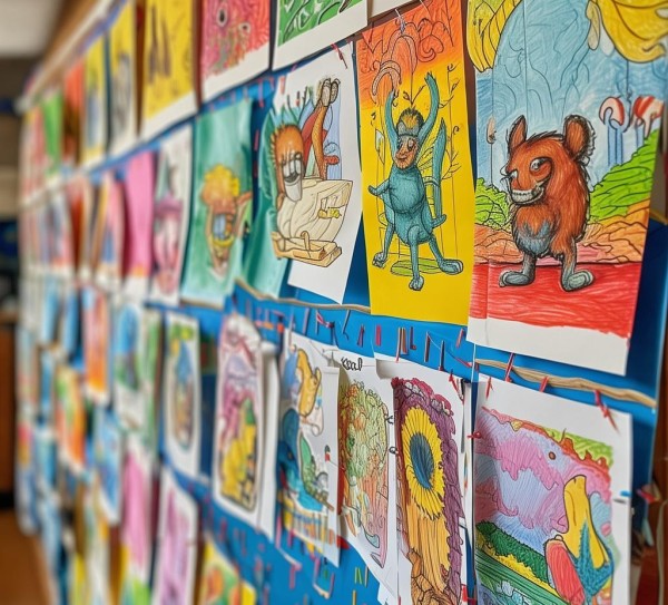 童趣盎然展风采——二年级硬笔书画展览纪实