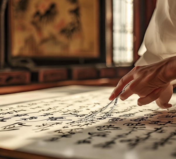 书法艺术之美，四字四行，传承文化韵律
