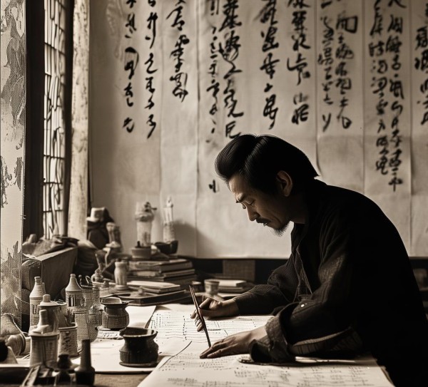 墨香古韵，清代书法家生活画卷与艺术轨迹揭秘