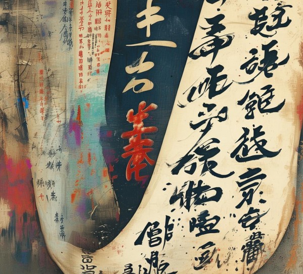 传统书法与现代视觉艺术交融的厚德载物动态呈现