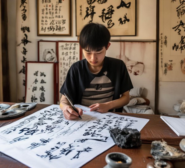 书法生大学生活费调查，理性消费与书法文化传承之路