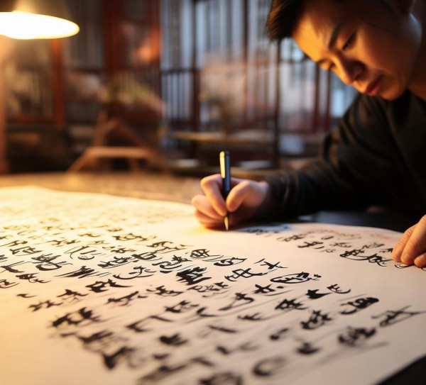 世伟书画工作室，硬笔书法流转时光之美