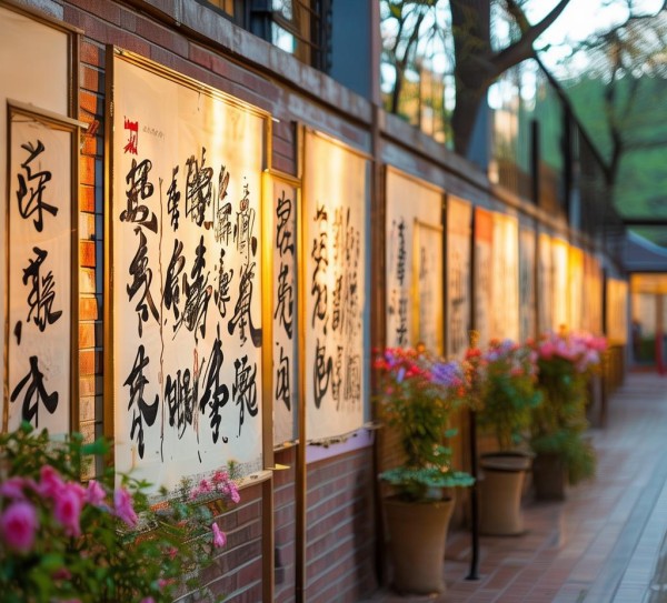 校园生活四字书法艺术展，墨香浸润校园时光